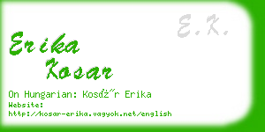 erika kosar business card